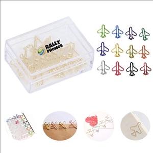 Airplane Shape Paper Clips with Storage Box